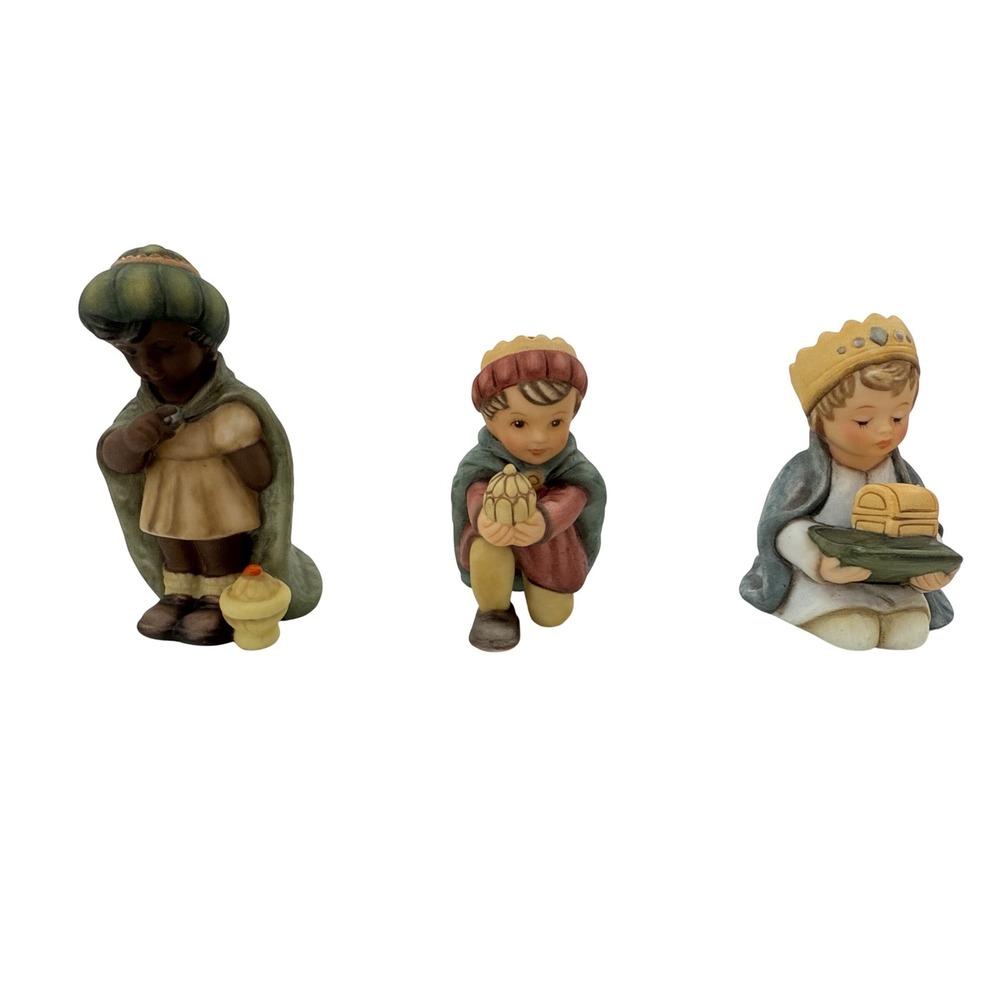 Goebel Nativity Three Wise Men Figures Set Ceramic Balthazar Melchior Gaspar‎